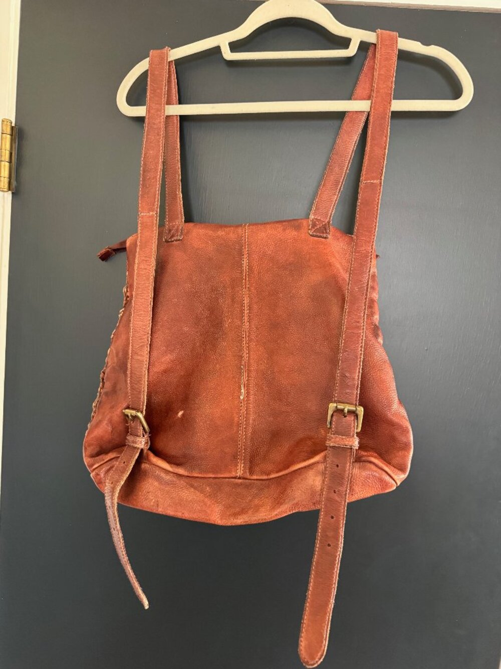Free People Yuma Woven Leather Convertible Backpack - Picture 5 of 10